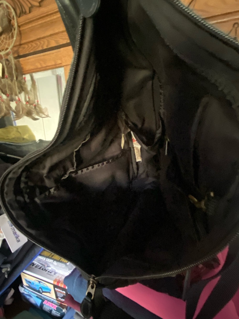 Black Leather Sling Bag - Llbean - Picture 7 of 7